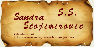 Sandra Stojimirović vizit kartica
